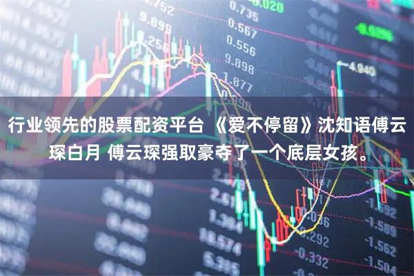 行业领先的股票配资平台 《爱不停留》沈知语傅云琛白月 傅云琛强取豪夺了一个底层女孩。